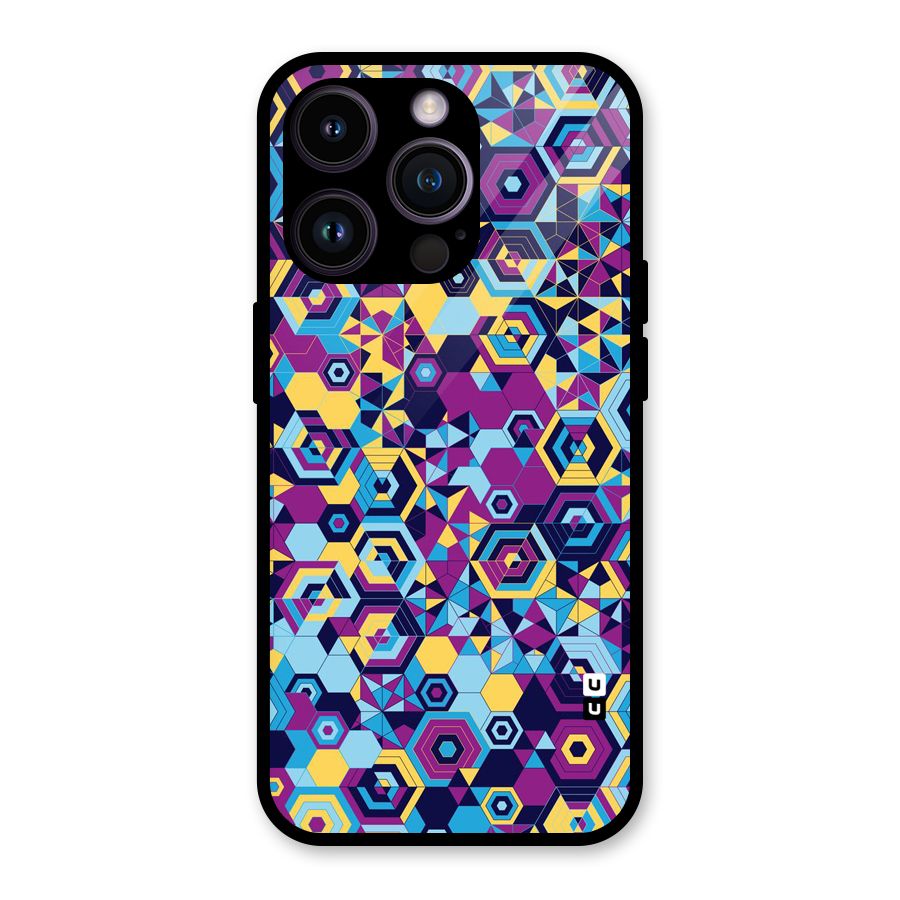 Artistic Abstract Glass Back Case for iPhone 14 Pro