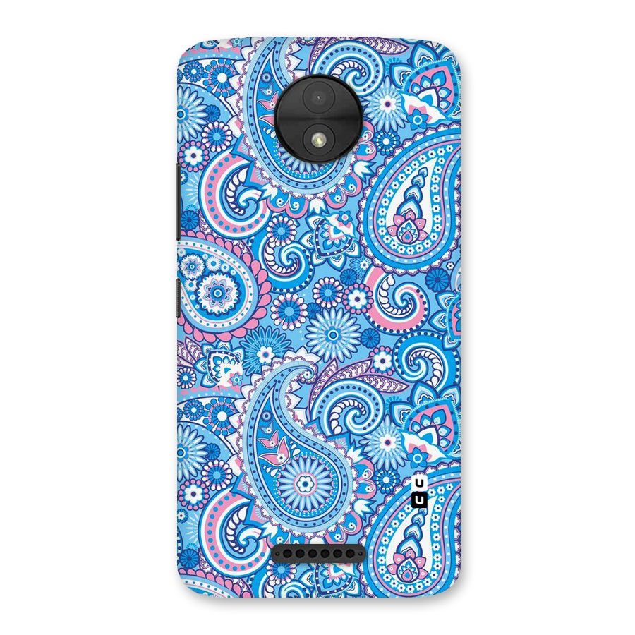 Artistic Blue Art Back Case for Moto C