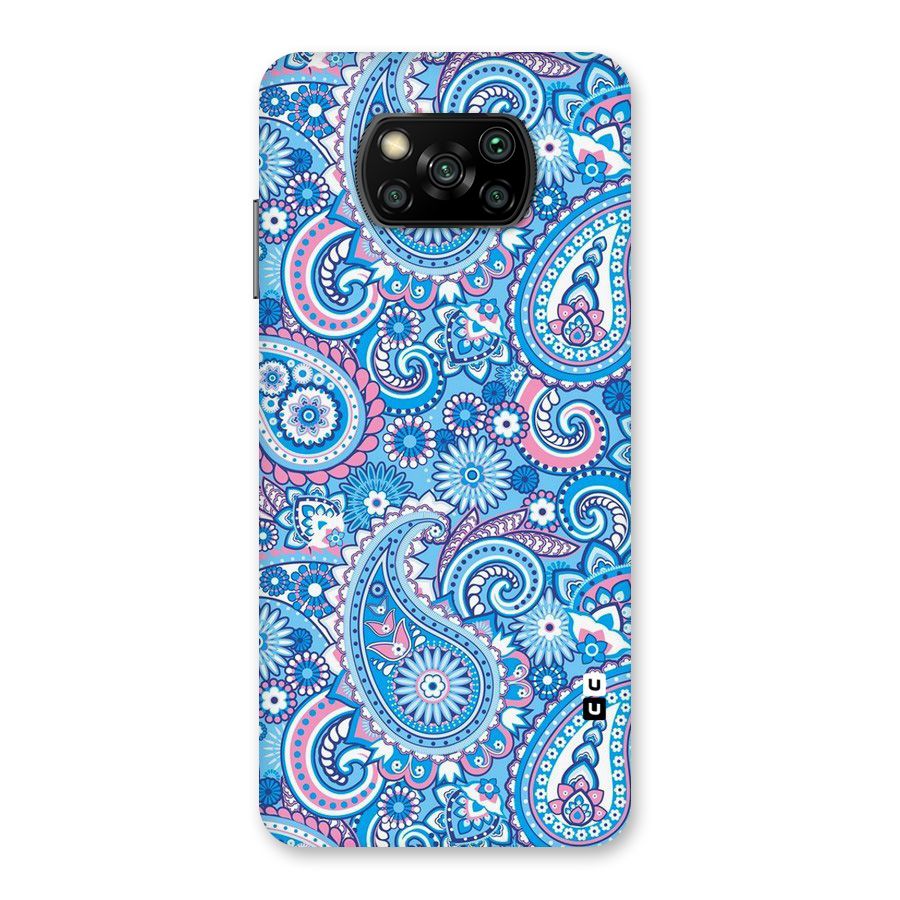 Artistic Blue Art Back Case for Poco X3