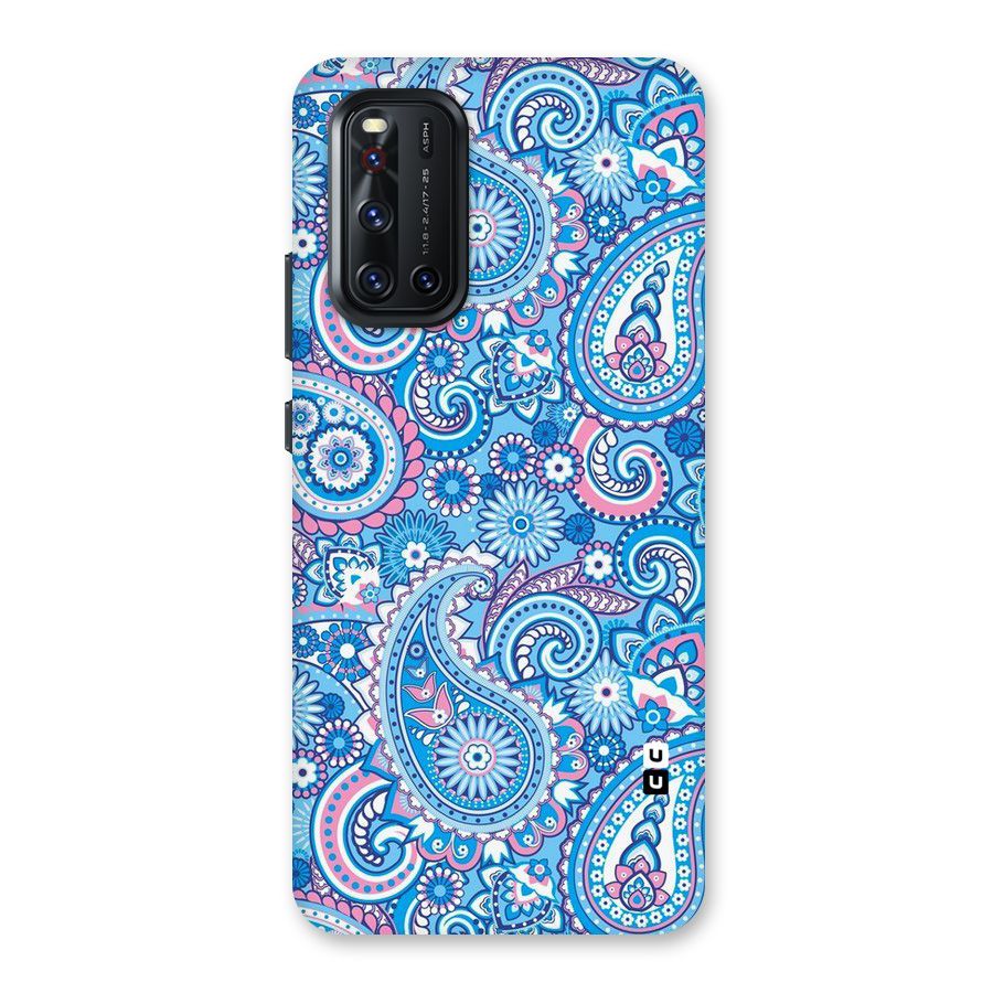 Artistic Blue Art Back Case for Vivo V19