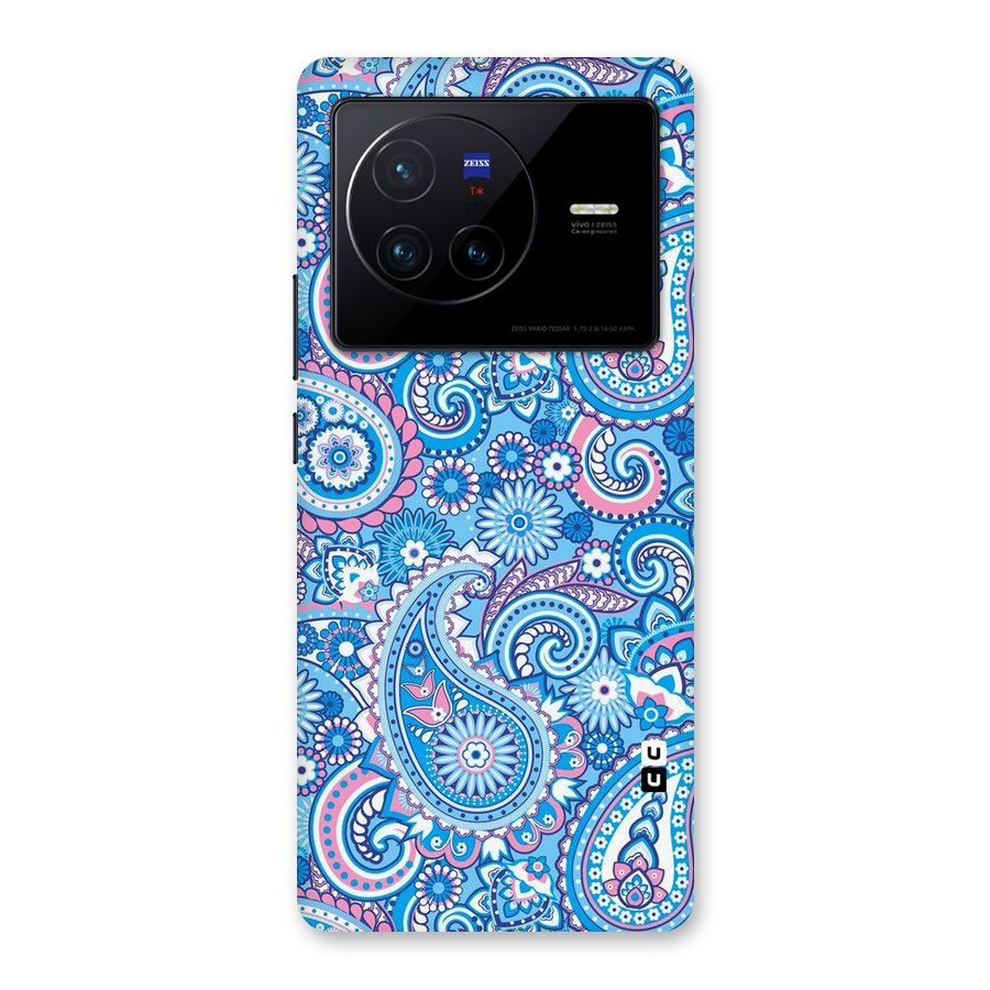 Artistic Blue Art Back Case for Vivo X80