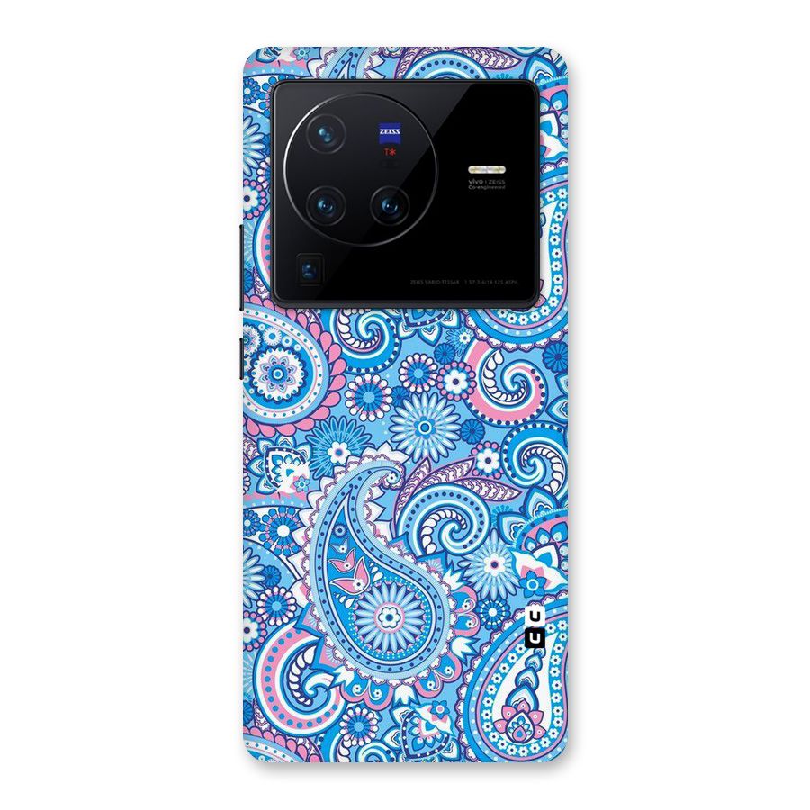 Artistic Blue Art Back Case for Vivo X80 Pro