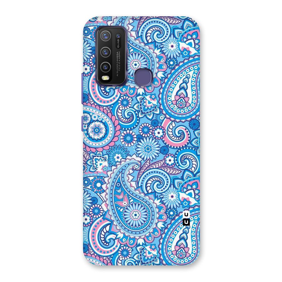 Artistic Blue Art Back Case for Vivo Y30