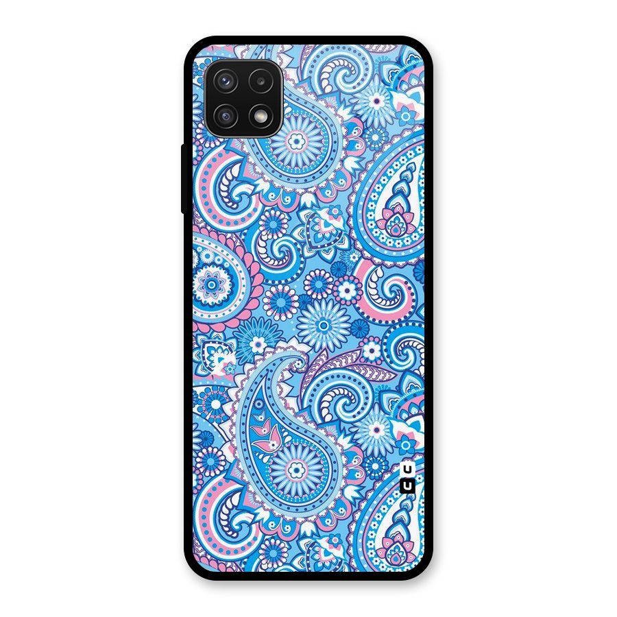 Artistic Blue Art Glass Back Case for Galaxy A22 5G