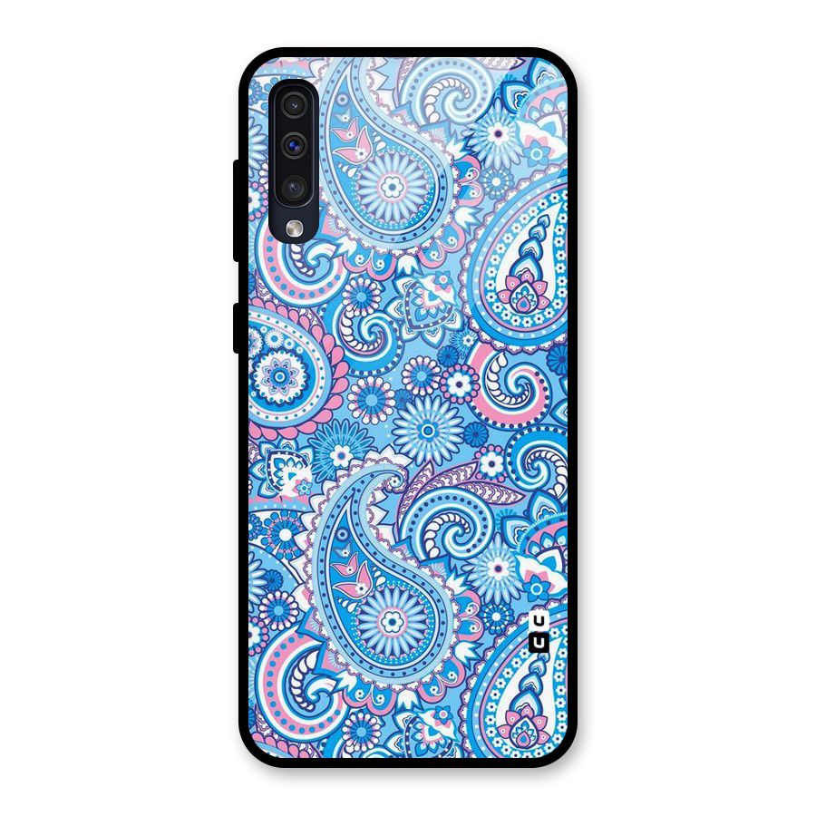 Artistic Blue Art Glass Back Case for Galaxy A30s