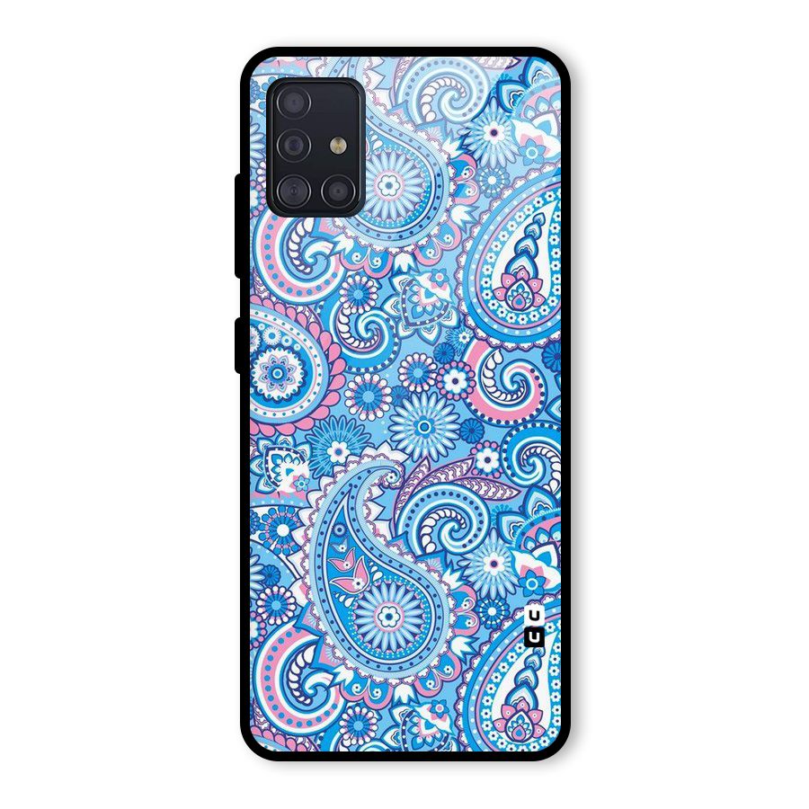 Artistic Blue Art Glass Back Case for Galaxy A51