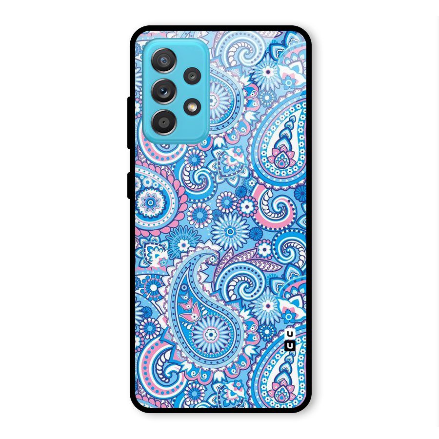 Artistic Blue Art Glass Back Case for Galaxy A52