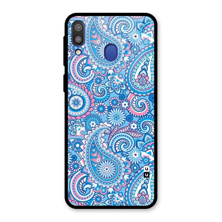 Artistic Blue Art Glass Back Case for Galaxy M20