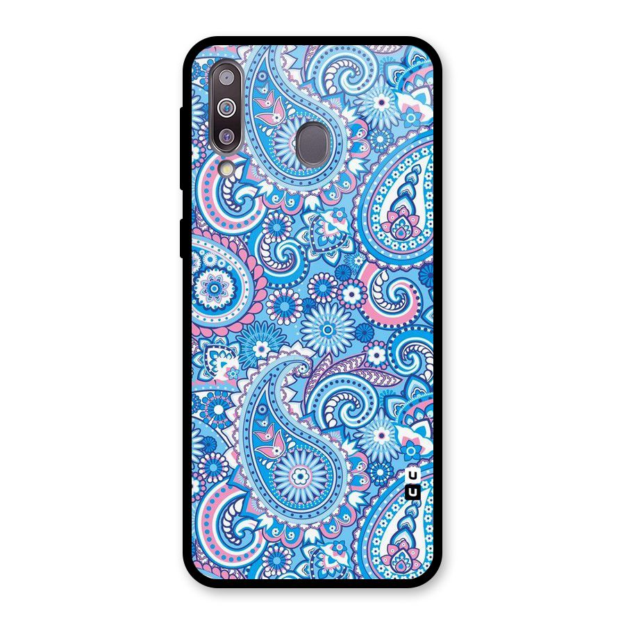 Artistic Blue Art Glass Back Case for Galaxy M30