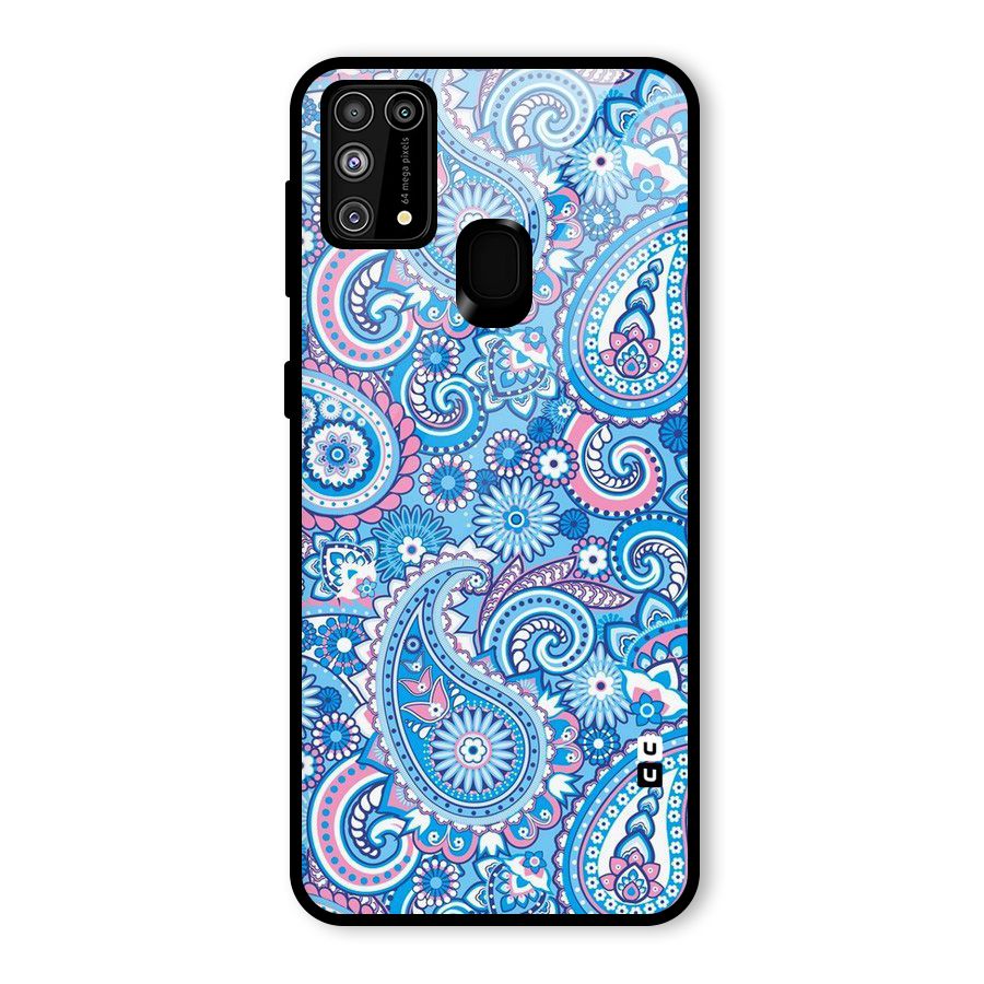 Artistic Blue Art Glass Back Case for Galaxy M31