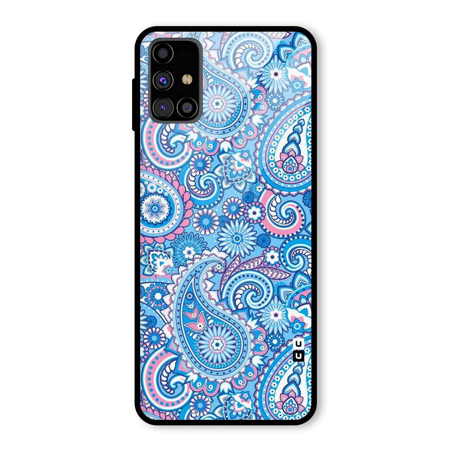 Artistic Blue Art Glass Back Case for Galaxy M31s
