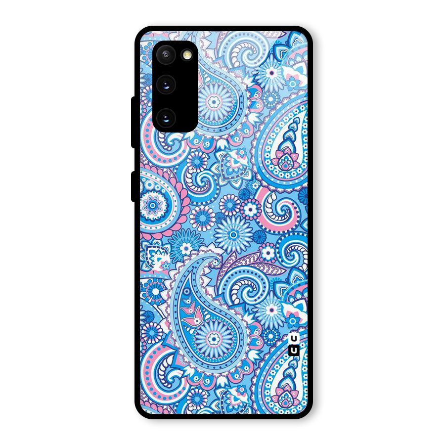 Artistic Blue Art Glass Back Case for Galaxy S20 FE 5G