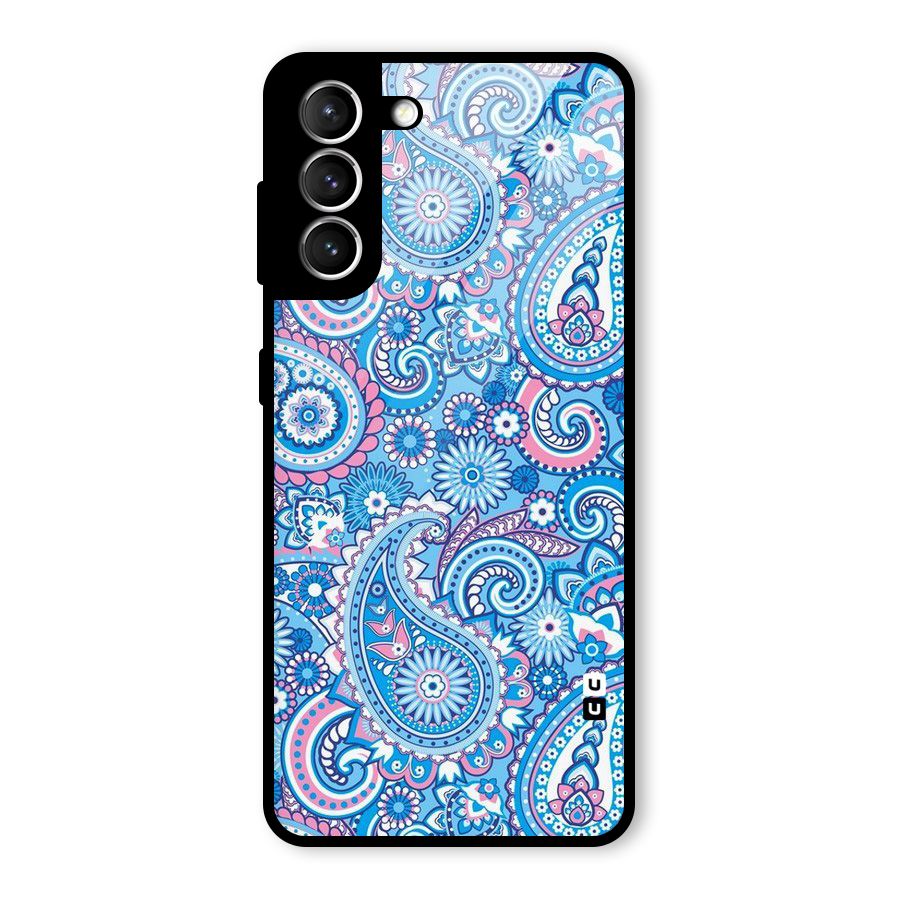 Artistic Blue Art Glass Back Case for Galaxy S21 5G