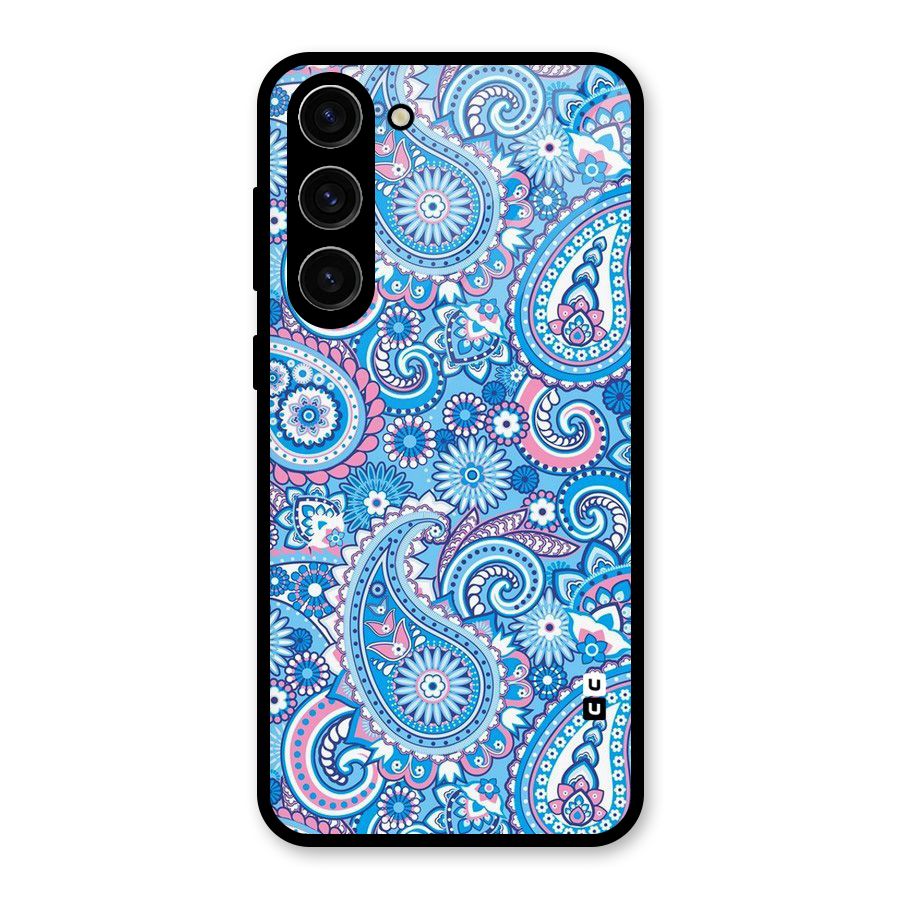 Artistic Blue Art Glass Back Case for Galaxy S23 Plus