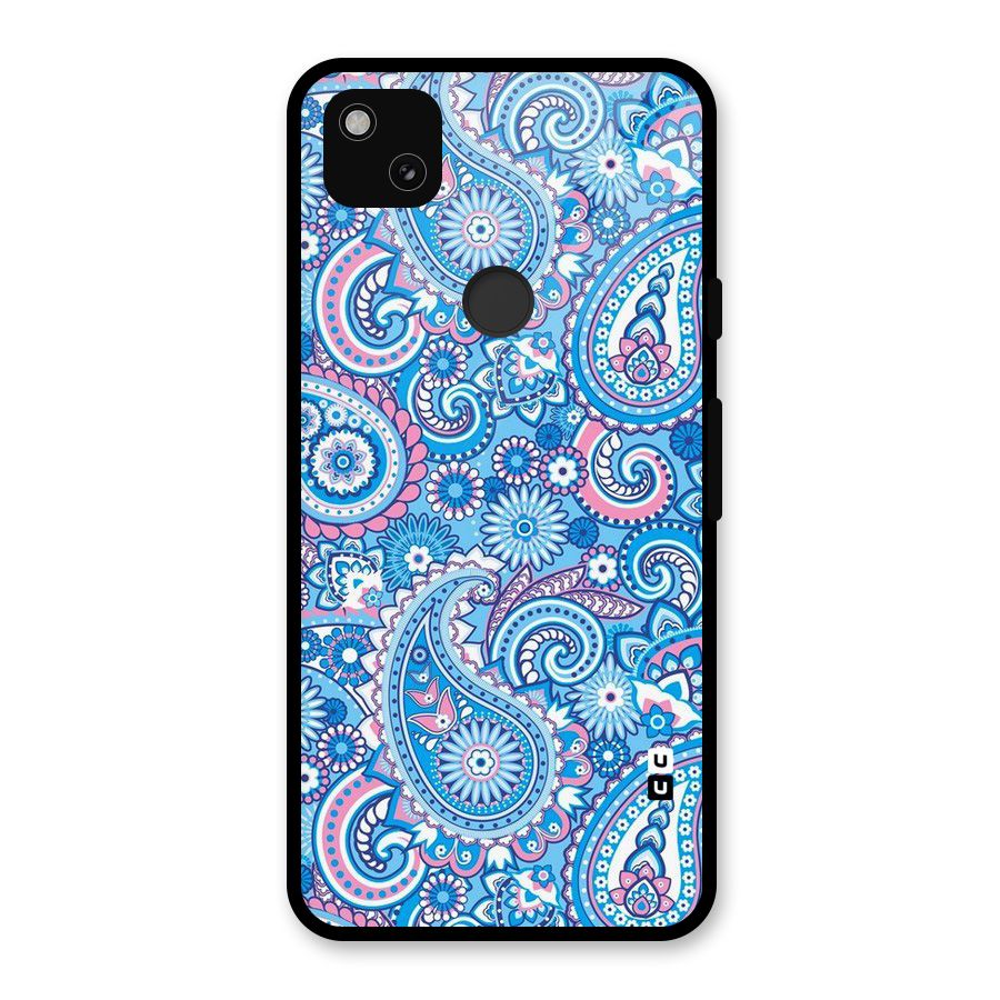 Artistic Blue Art Glass Back Case for Google Pixel 4a
