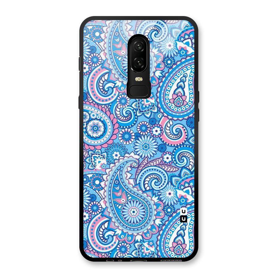 Artistic Blue Art Glass Back Case for OnePlus 6