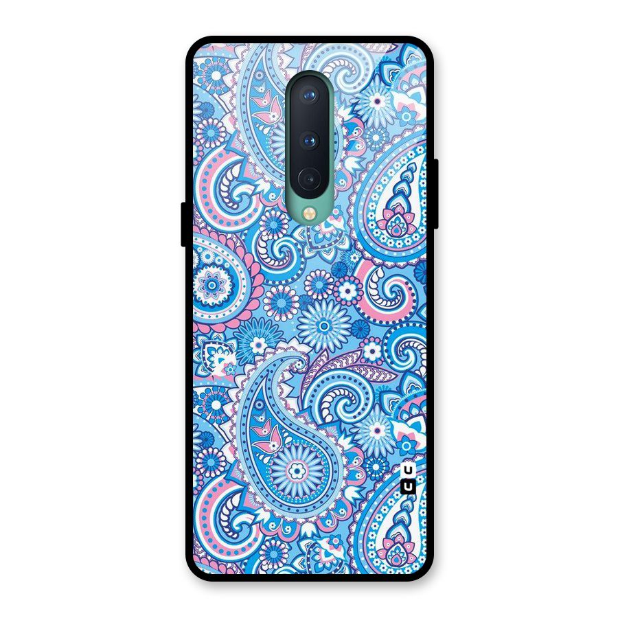 Artistic Blue Art Glass Back Case for OnePlus 8
