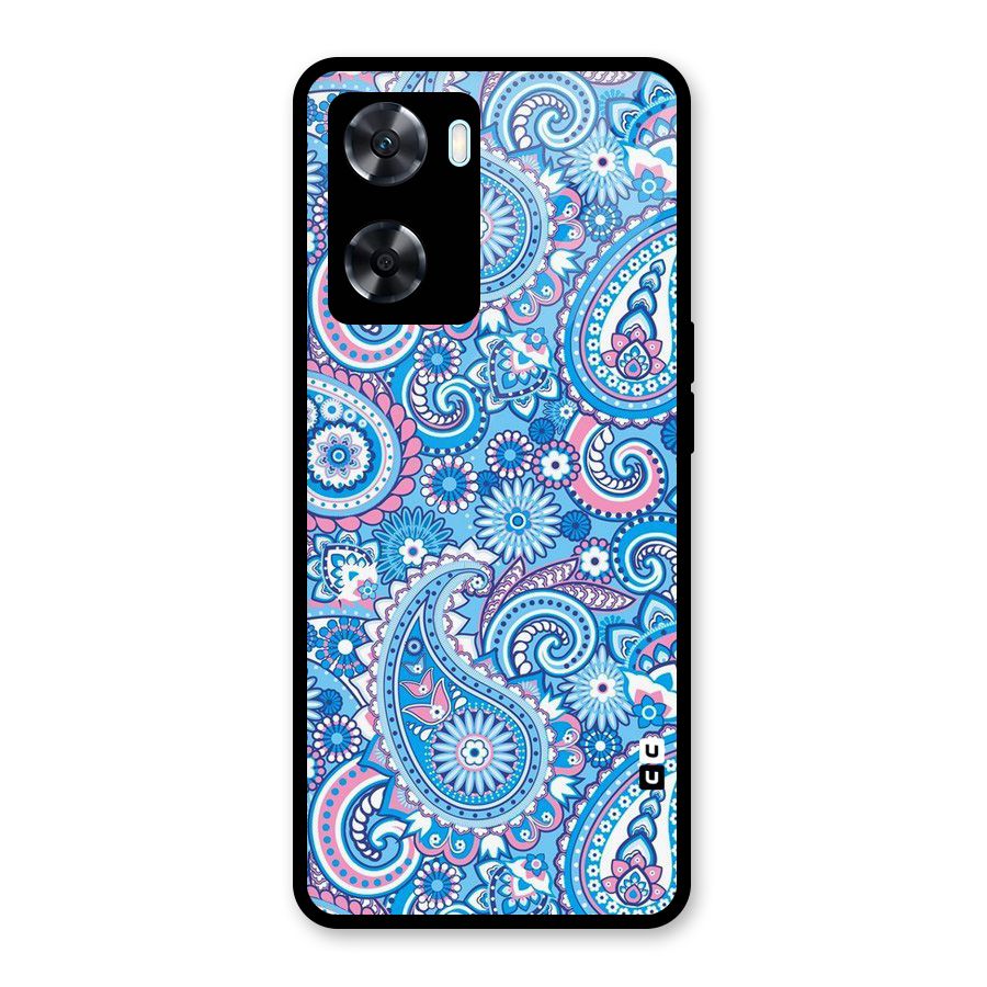 Artistic Blue Art Glass Back Case for Oppo A77