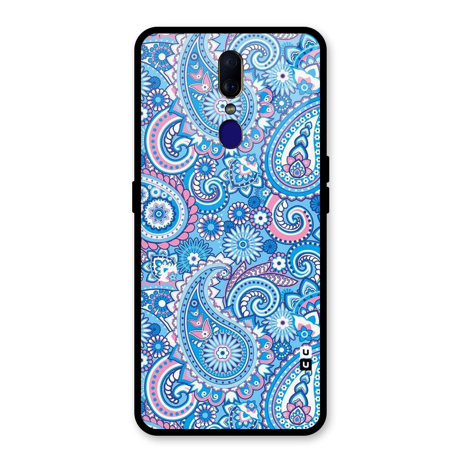 Artistic Blue Art Glass Back Case for Oppo F11