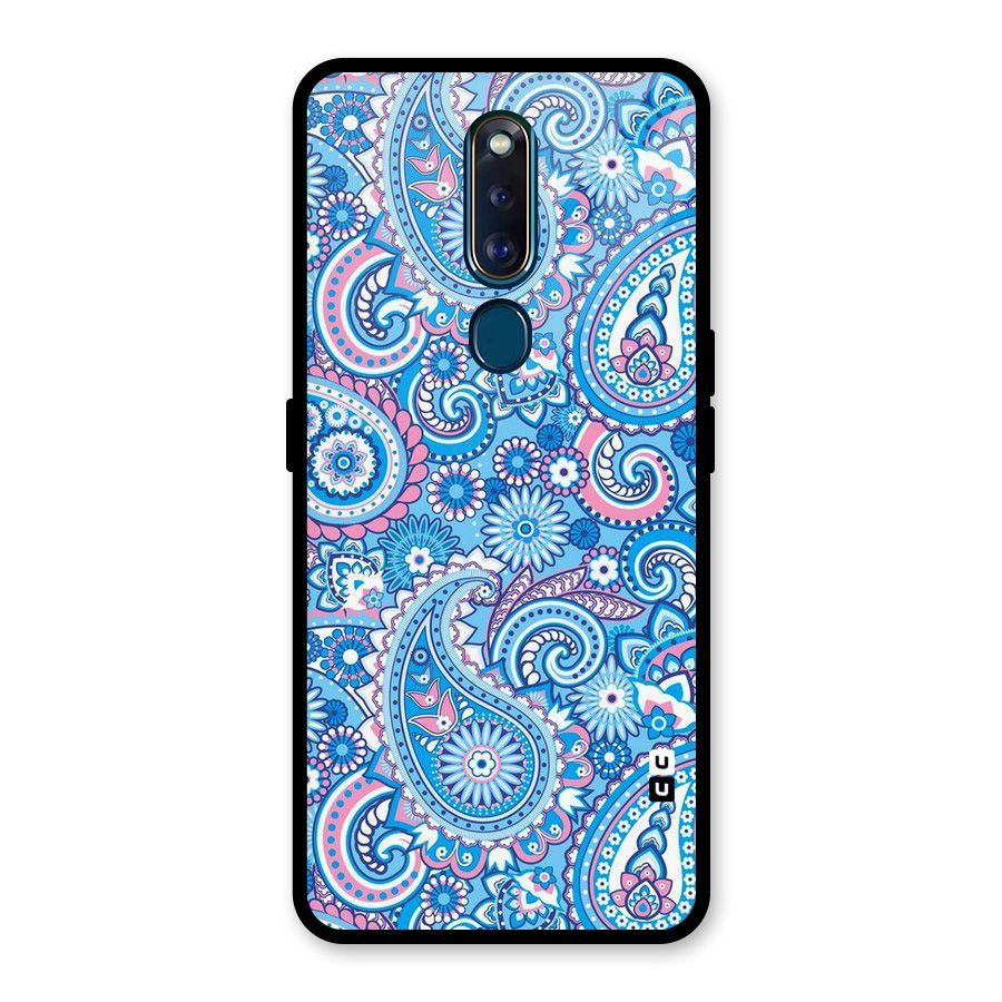 Artistic Blue Art Glass Back Case for Oppo F11 Pro