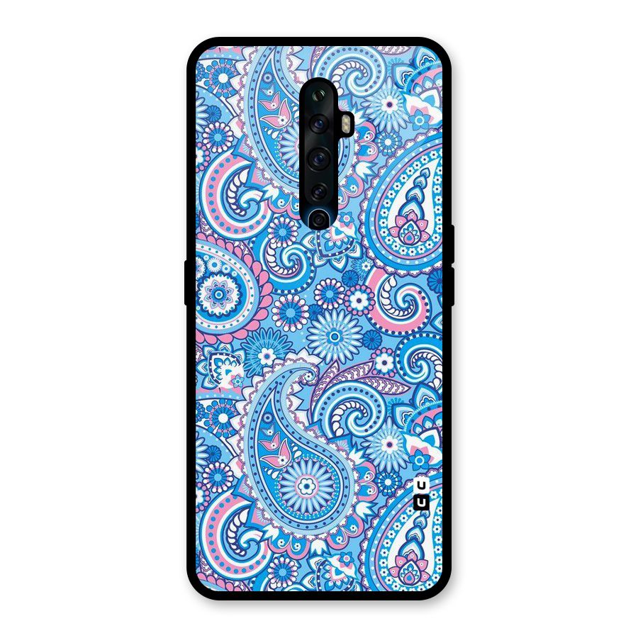 Artistic Blue Art Glass Back Case for Oppo Reno2 F