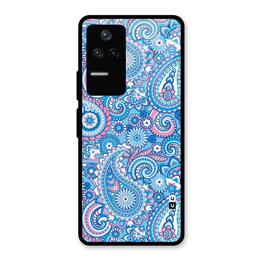 Artistic Blue Art Glass Back Case for Poco F4 5G