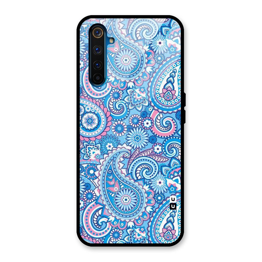 Artistic Blue Art Glass Back Case for Realme 6 Pro