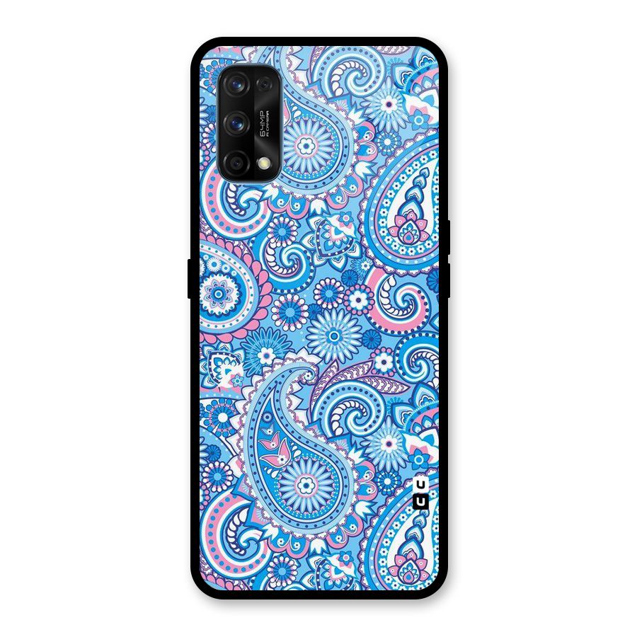 Artistic Blue Art Glass Back Case for Realme 7 Pro