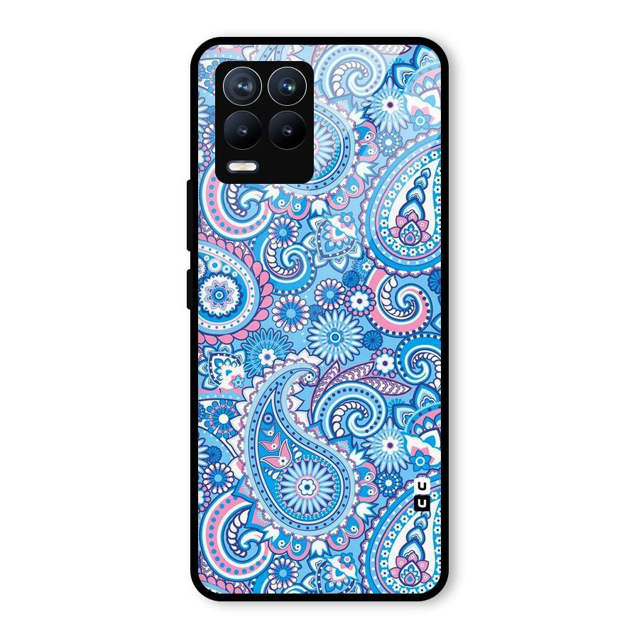 Artistic Blue Art Glass Back Case for Realme 8 Pro