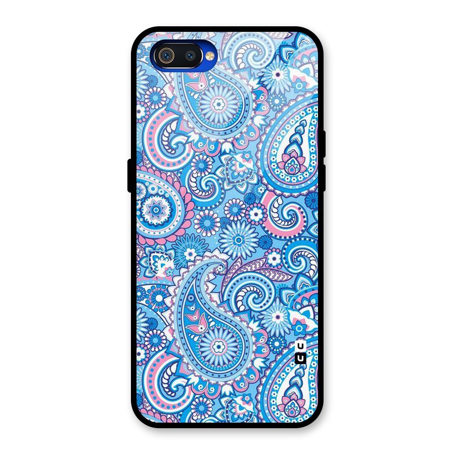 Artistic Blue Art Glass Back Case for Realme C2