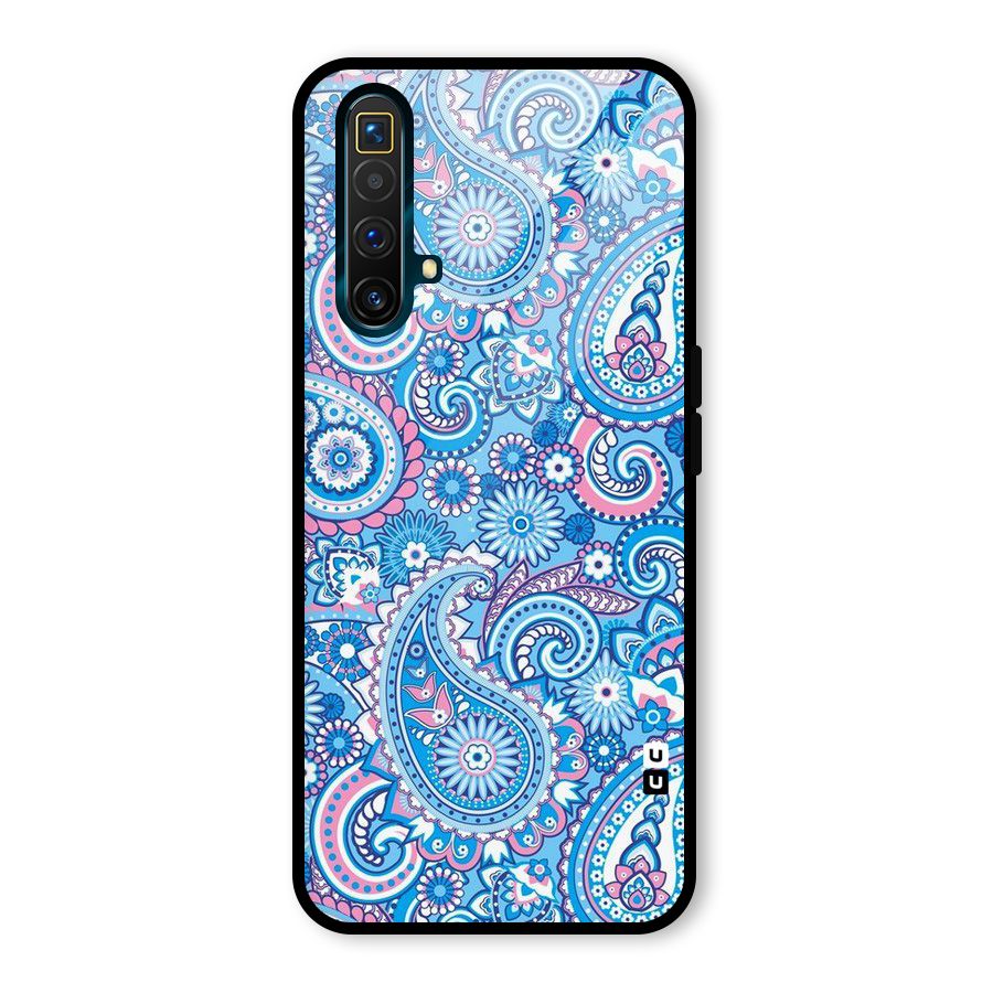 Artistic Blue Art Glass Back Case for Realme X3