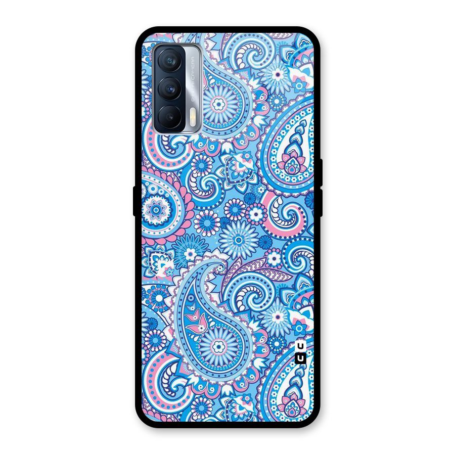 Artistic Blue Art Glass Back Case for Realme X7