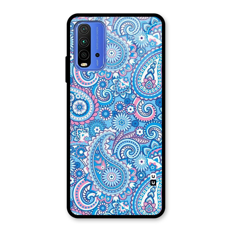 Artistic Blue Art Glass Back Case for Redmi 9 Power