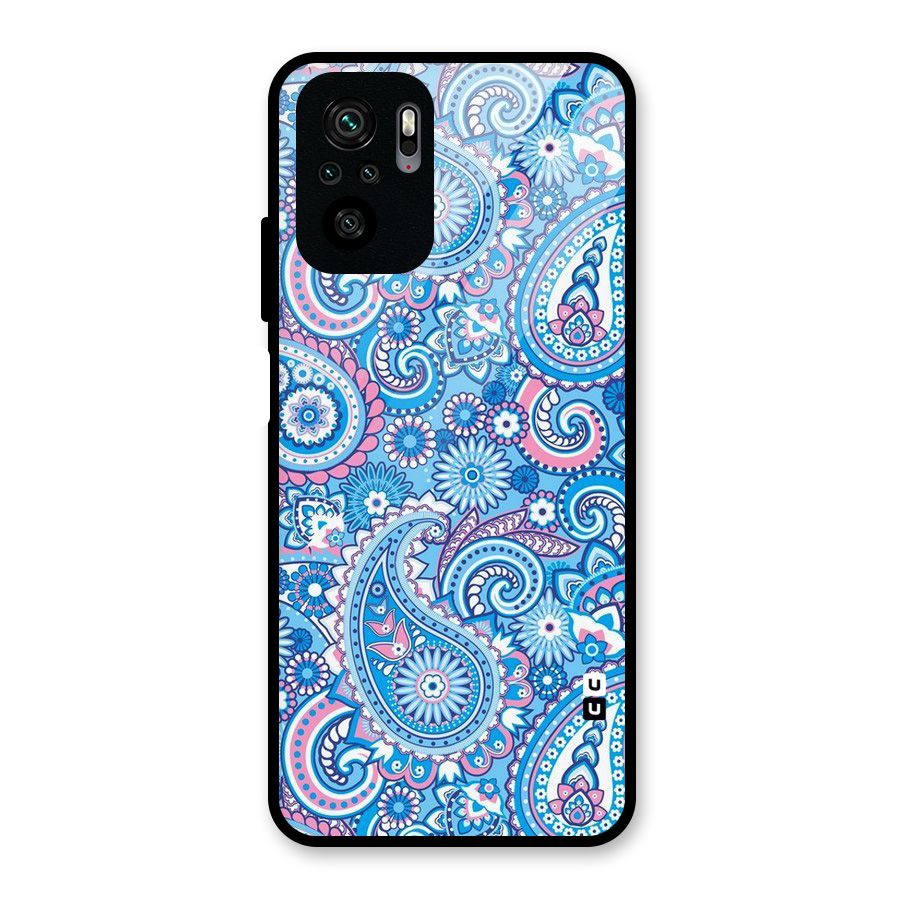 Artistic Blue Art Glass Back Case for Redmi Note 10S