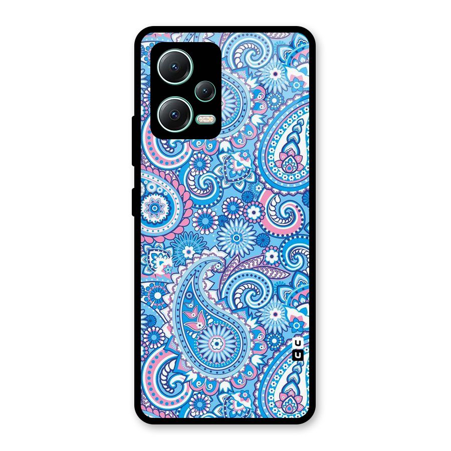 Artistic Blue Art Glass Back Case for Redmi Note 12 5G