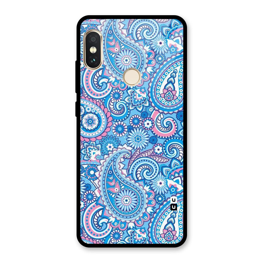 Artistic Blue Art Glass Back Case for Redmi Note 5 Pro