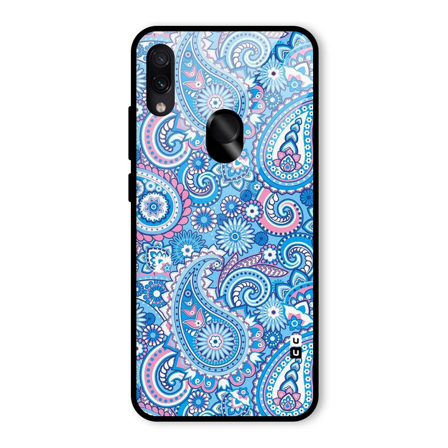 Artistic Blue Art Glass Back Case for Redmi Note 7 Pro