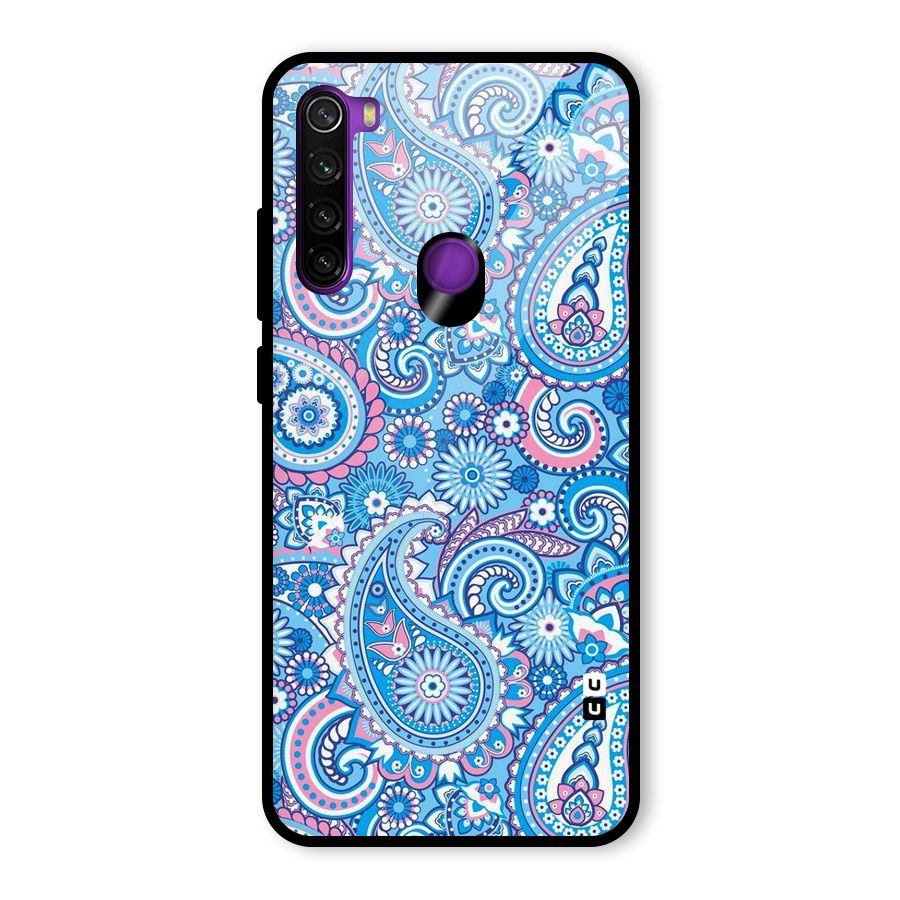 Artistic Blue Art Glass Back Case for Redmi Note 8