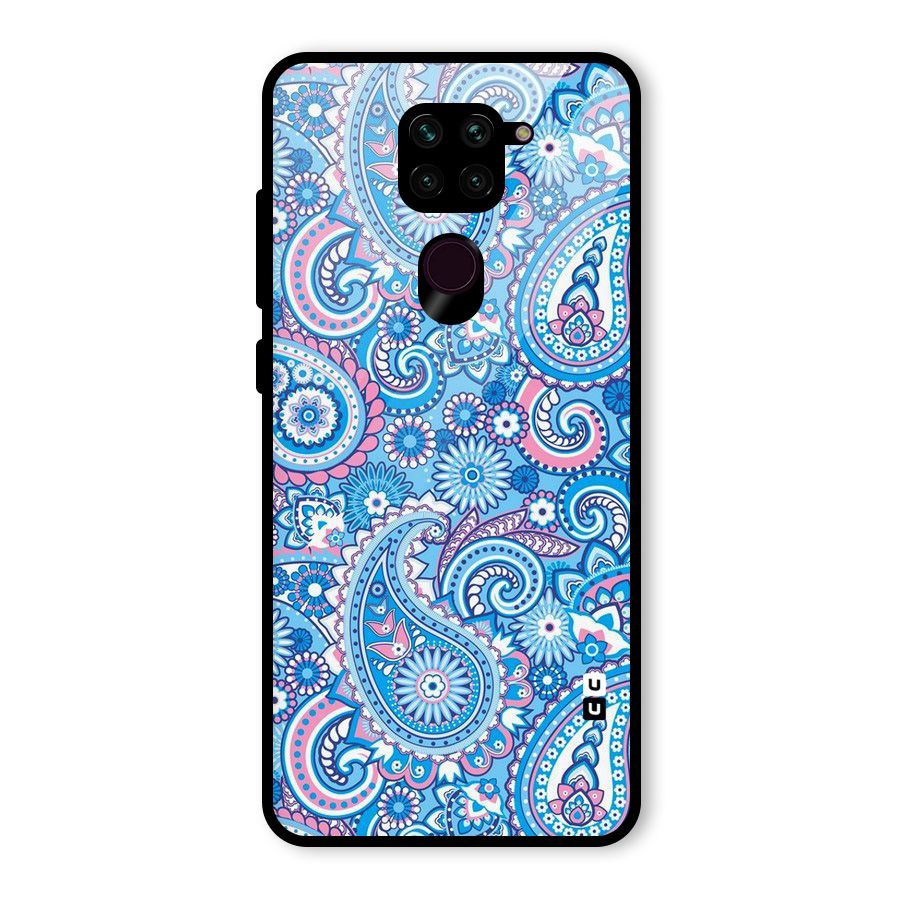 Artistic Blue Art Glass Back Case for Redmi Note 9