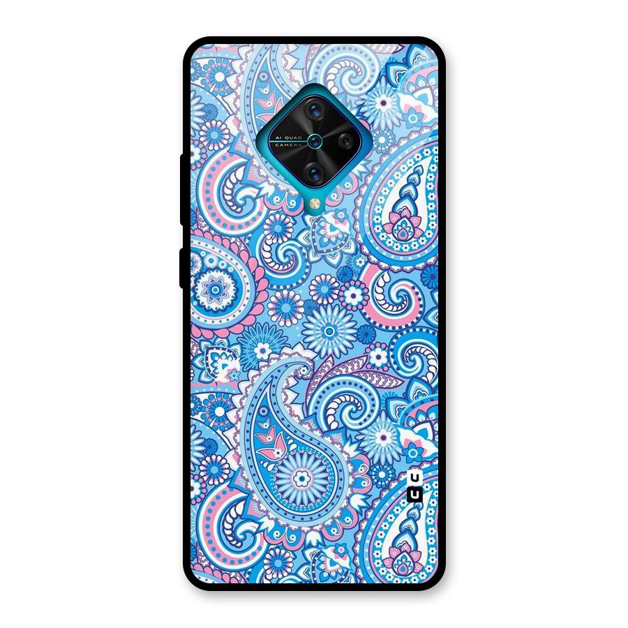 Artistic Blue Art Glass Back Case for Vivo S1 Pro