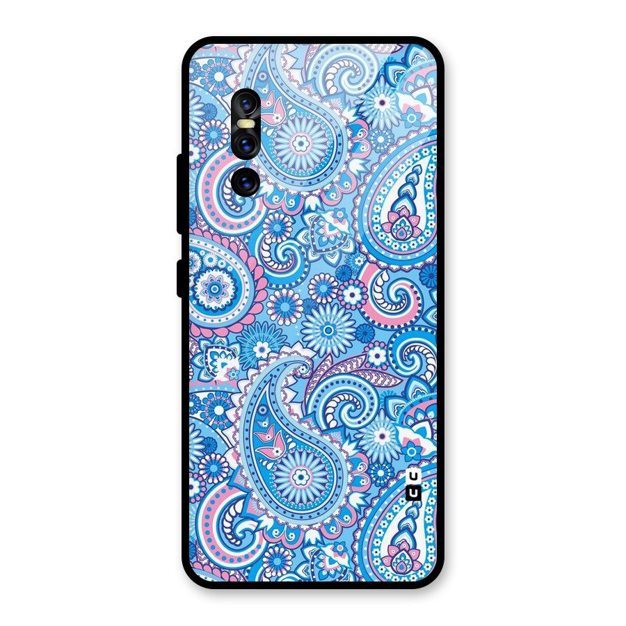 Artistic Blue Art Glass Back Case for Vivo V15 Pro