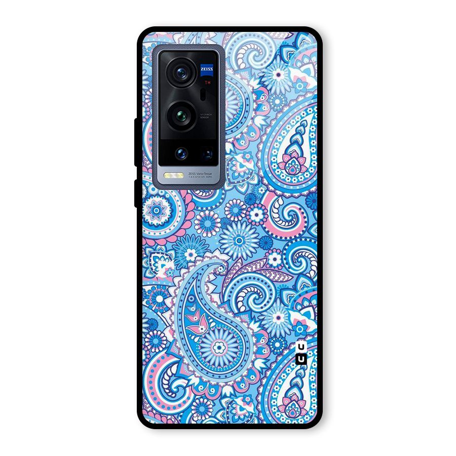 Artistic Blue Art Glass Back Case for Vivo X60 Pro Plus