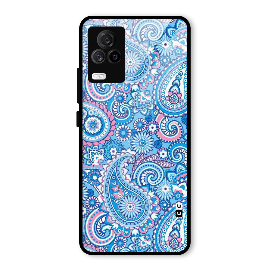 Artistic Blue Art Glass Back Case for Vivo iQOO 7 Legend 5G