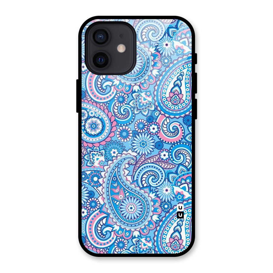 Artistic Blue Art Glass Back Case for iPhone 12