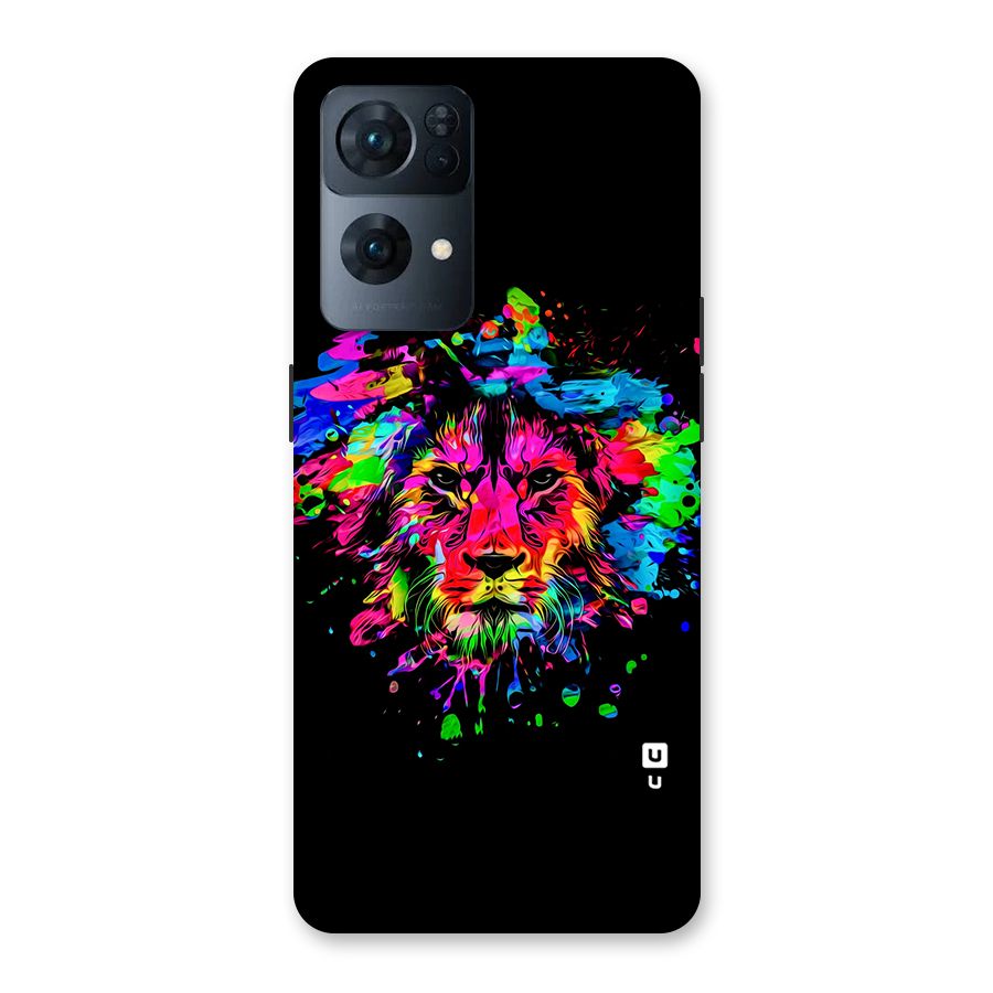 Artistic Lion Art Splash Back Case for Oppo Reno7 Pro 5G