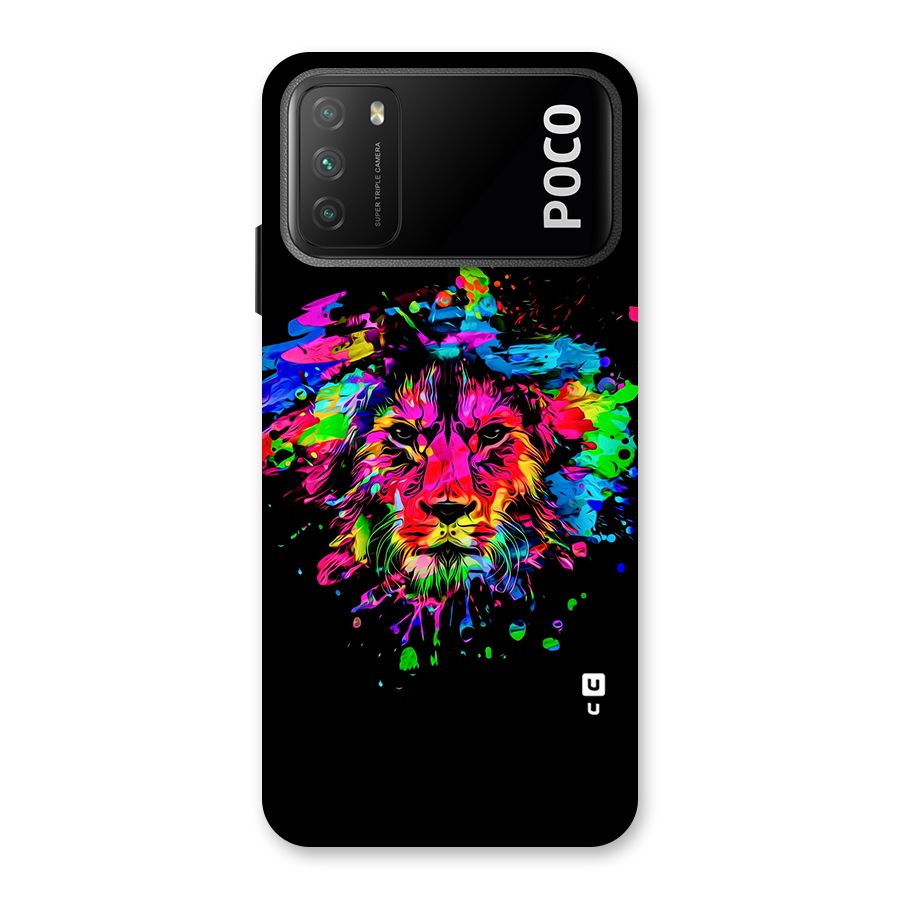 Artistic Lion Art Splash Back Case for Poco M3