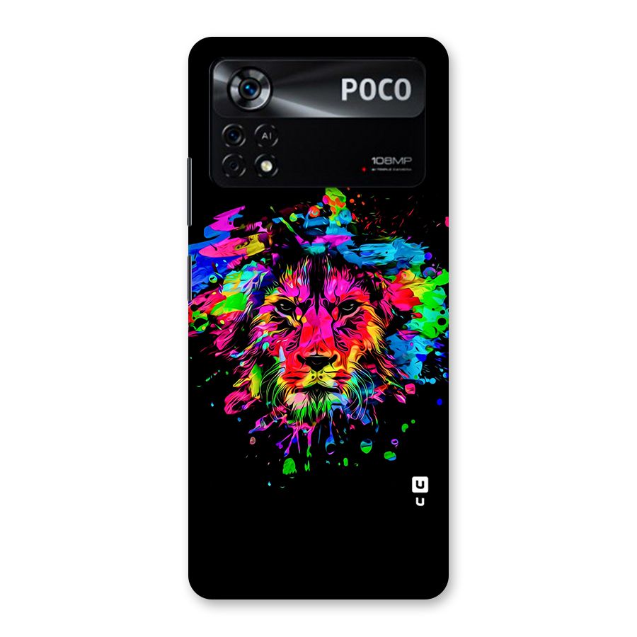 Artistic Lion Art Splash Back Case for Poco X4 Pro 5G