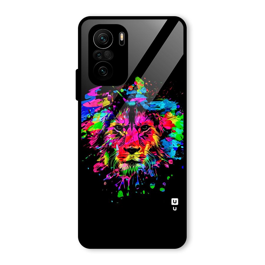 Artistic Lion Art Splash Glass Back Case for Mi 11x
