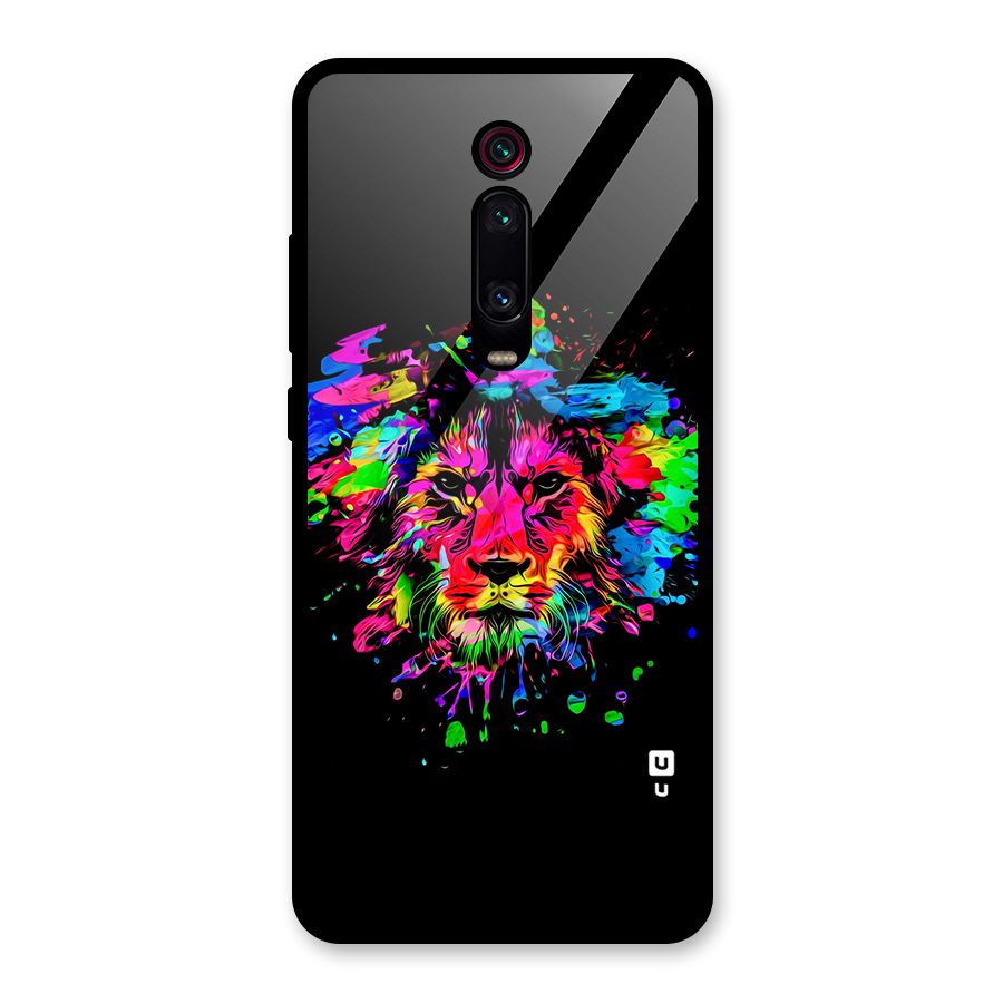 Artistic Lion Art Splash Glass Back Case for Redmi K20 Pro