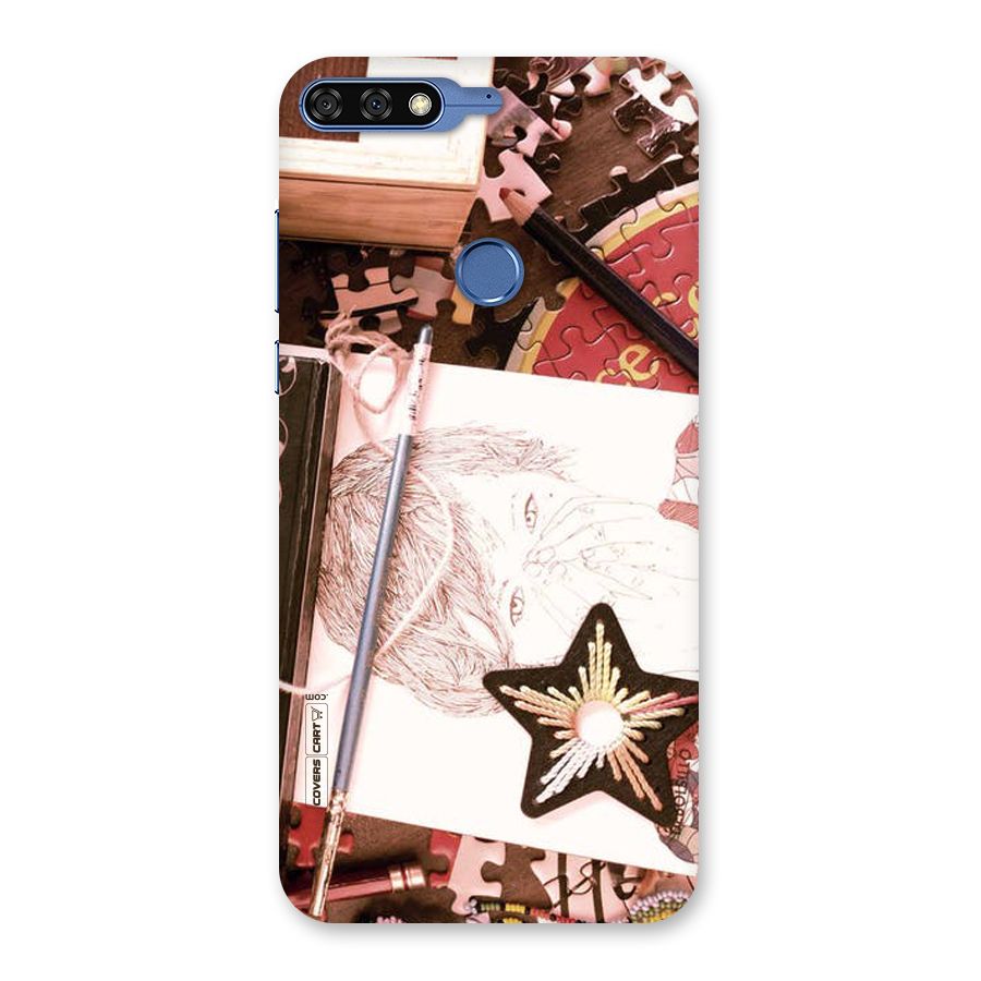 Artistic Messy Back Case for Honor 7C
